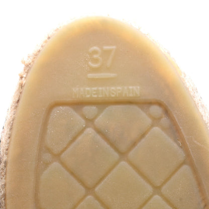 Chanel Lambskin CC Espadrilles 37 Beige Black 7 of 10