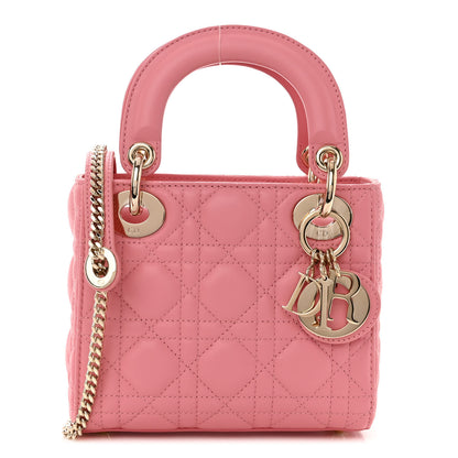 Christian Dior Lambskin Cannage Mini Lady Dior Light Pink 1 of 11