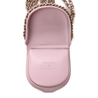 Chanel Caviar Quilted Tray Coin Purse With Chain Pink 4 of 7