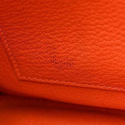 Hermes Ostrich Birkin 35 Orange 17 of 35