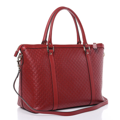 Gucci Soft Microguccissima Medium Zippered Satchel Rosso 3 of 10