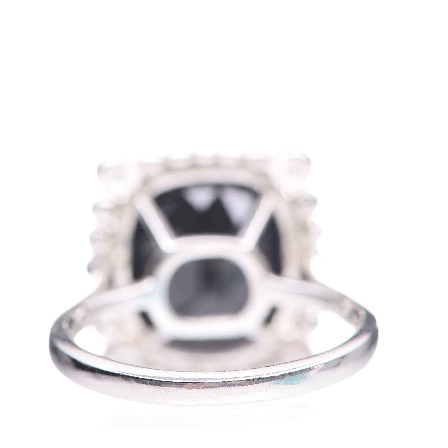 Tiffany Sterling Silver Black Spinel Diamond 15mm Ziegfeld Ring 50 5.25 4 of 8
