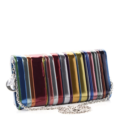 Christian Dior X Ian Davenport Patent Lady Dior Rendezvous Chain Wallet Multicolor 3 of 10