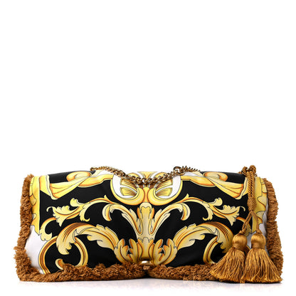 Versace Silk Baroque Print Pillow Talk Black Gold 1 of 10