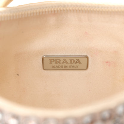 Prada Satin Crystal Mini Re-Edition 2000 Bag White 6 of 15