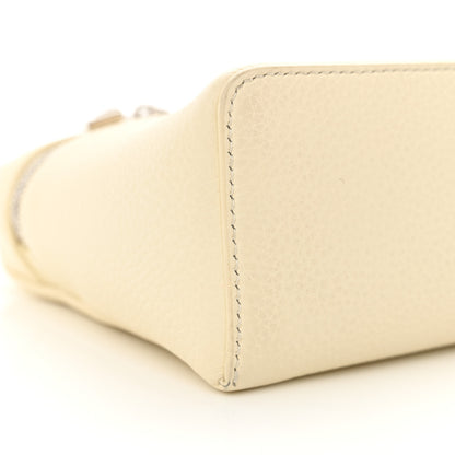 Loro Piana Grained Calfskin L19 Extra Pocket Pouch Whisper White 8 of 9