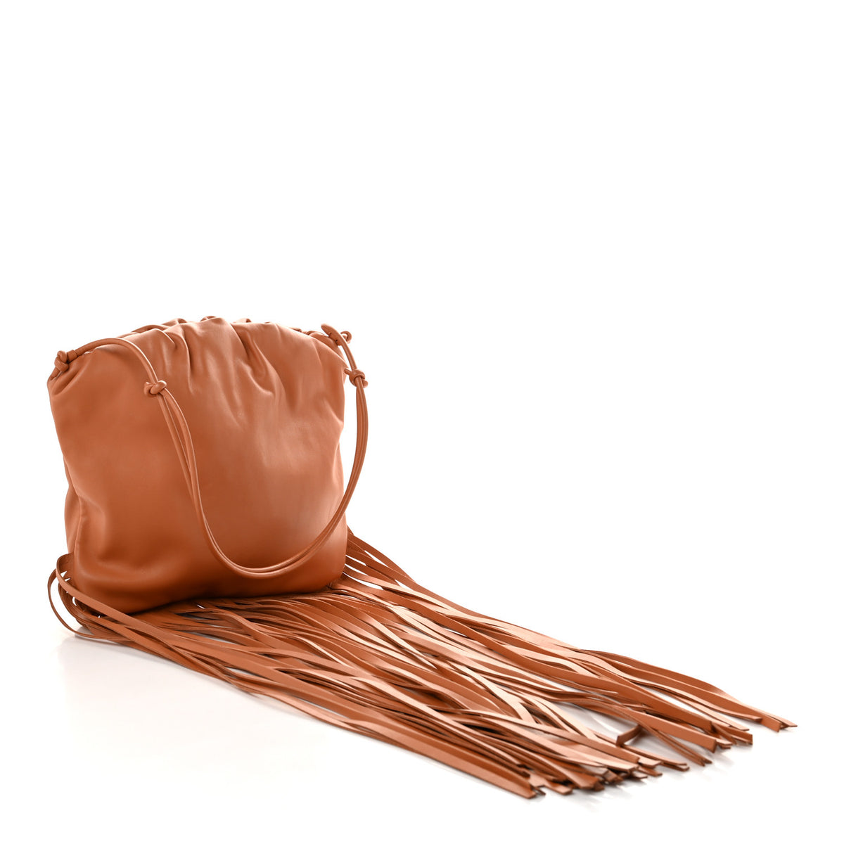 Bottega Veneta Nappa The Fringe Pouch Shoulder Bag Clay 3 of 10