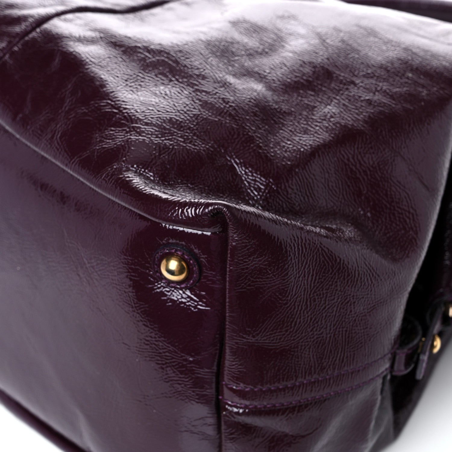 Saint Laurent Textured Patent Medium Easy Sac Purple 9 of 15