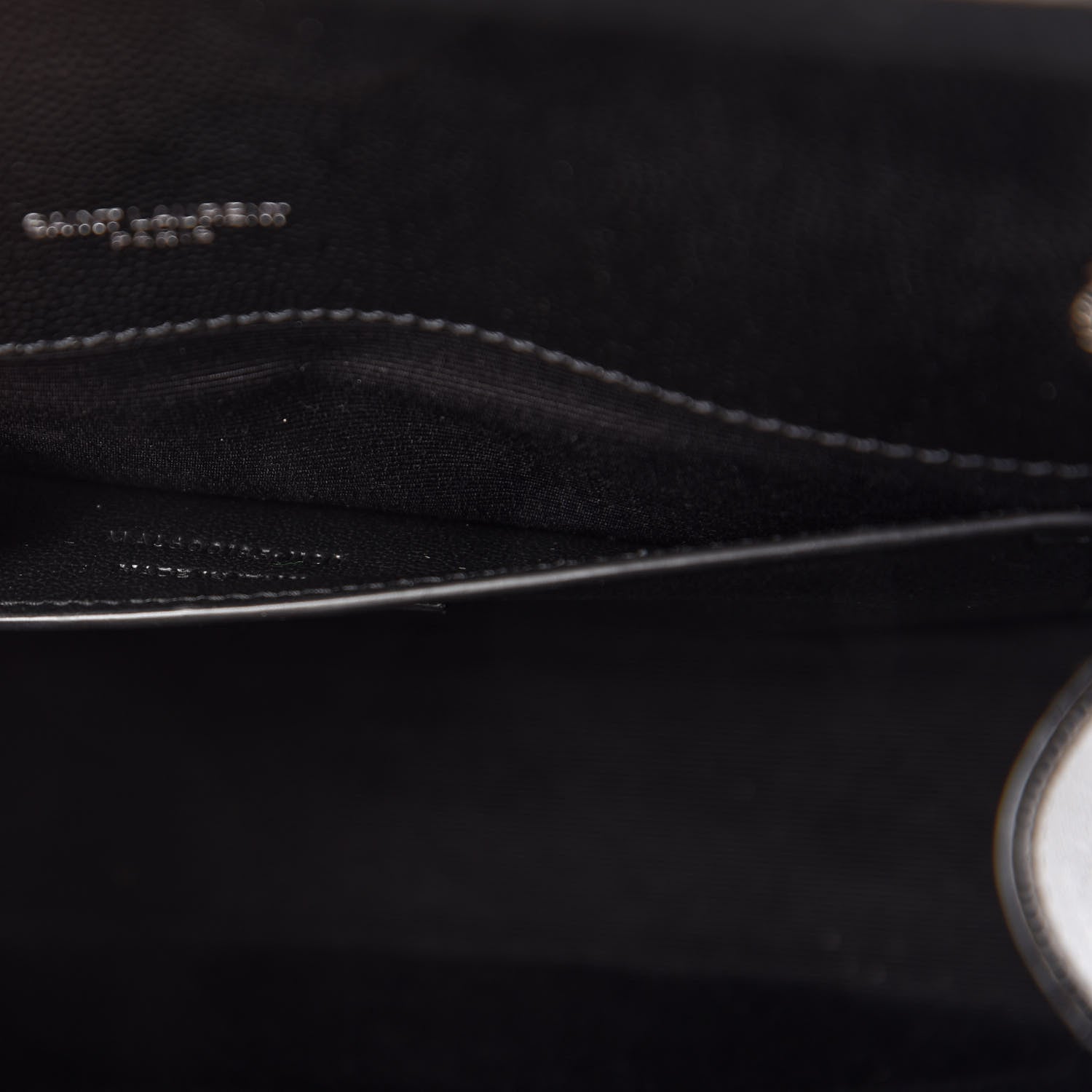 Saint Laurent Grain De Poudre Textured Mixed Matelasse Triquilt Medium Monogram Satchel Black 9 of 10