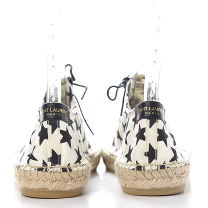 Saint Laurent Canvas Espadrille Stars Sneakers 36.5 Cream Black 7 of 9
