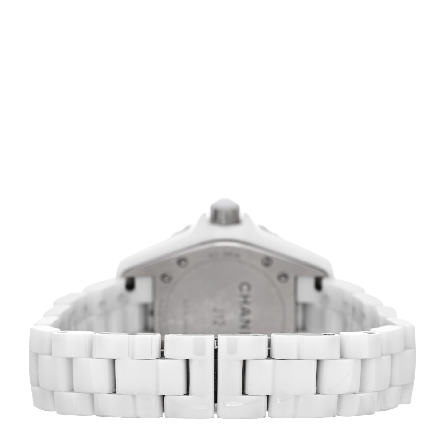 Stainless Steel Ceramic Diamond Mother of Pearl 33mm J12 Quartz Watch White