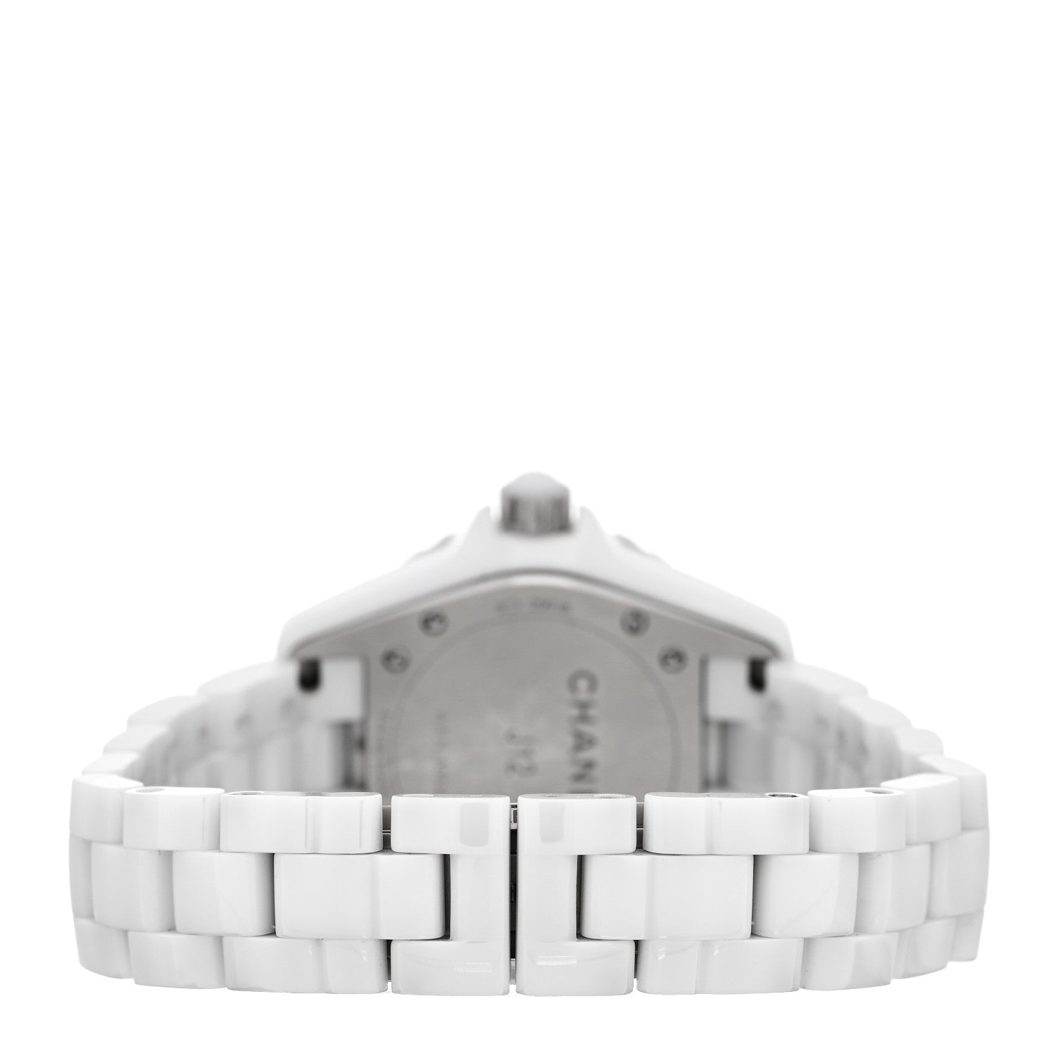 Chanel Stainless Steel Ceramic Diamond Mother of Pearl 33mm J12 Quartz Watch White 3 of 4