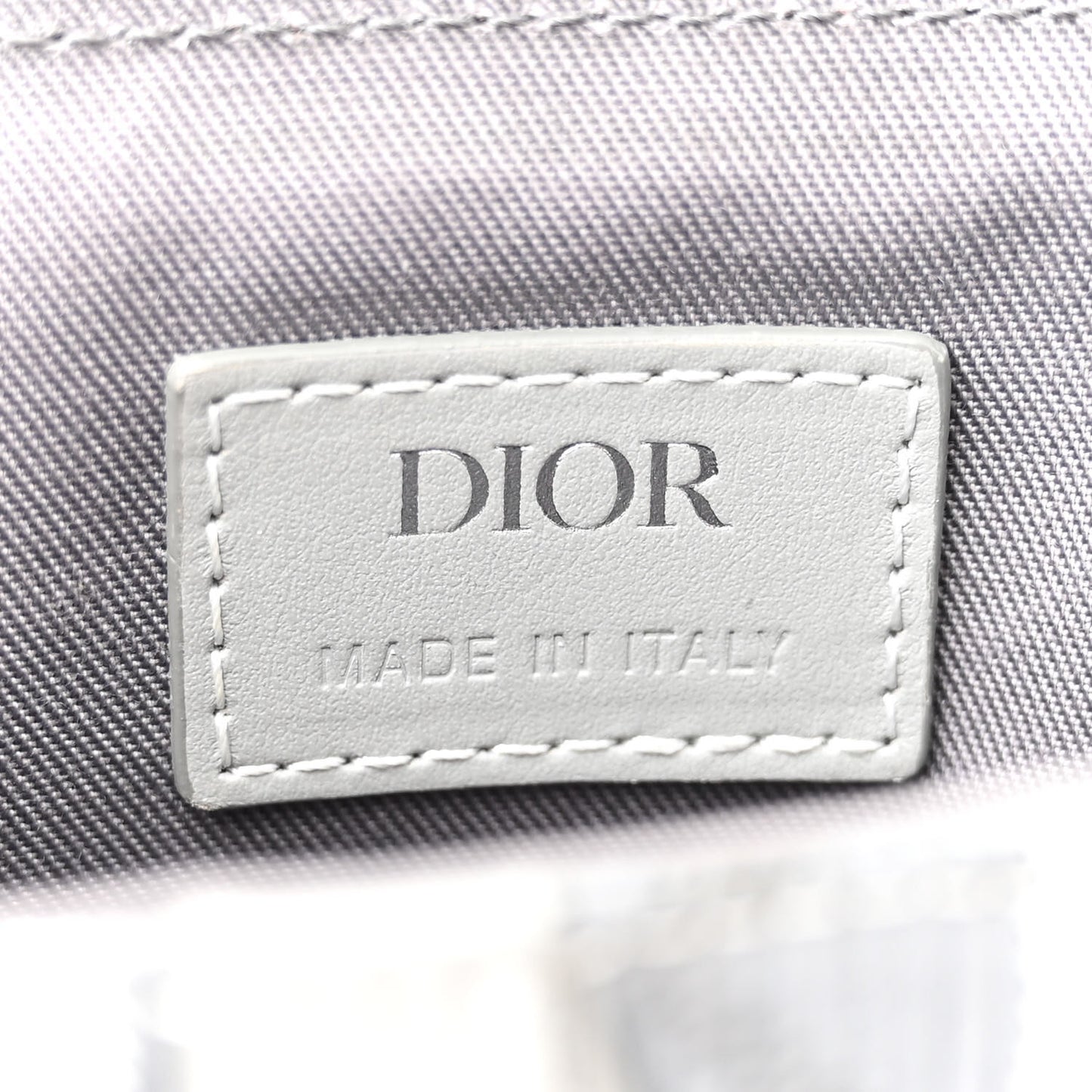 CHRISTIAN DIOR Coated Canvas CD Diamond Mens Mini Saddle Bag Grey