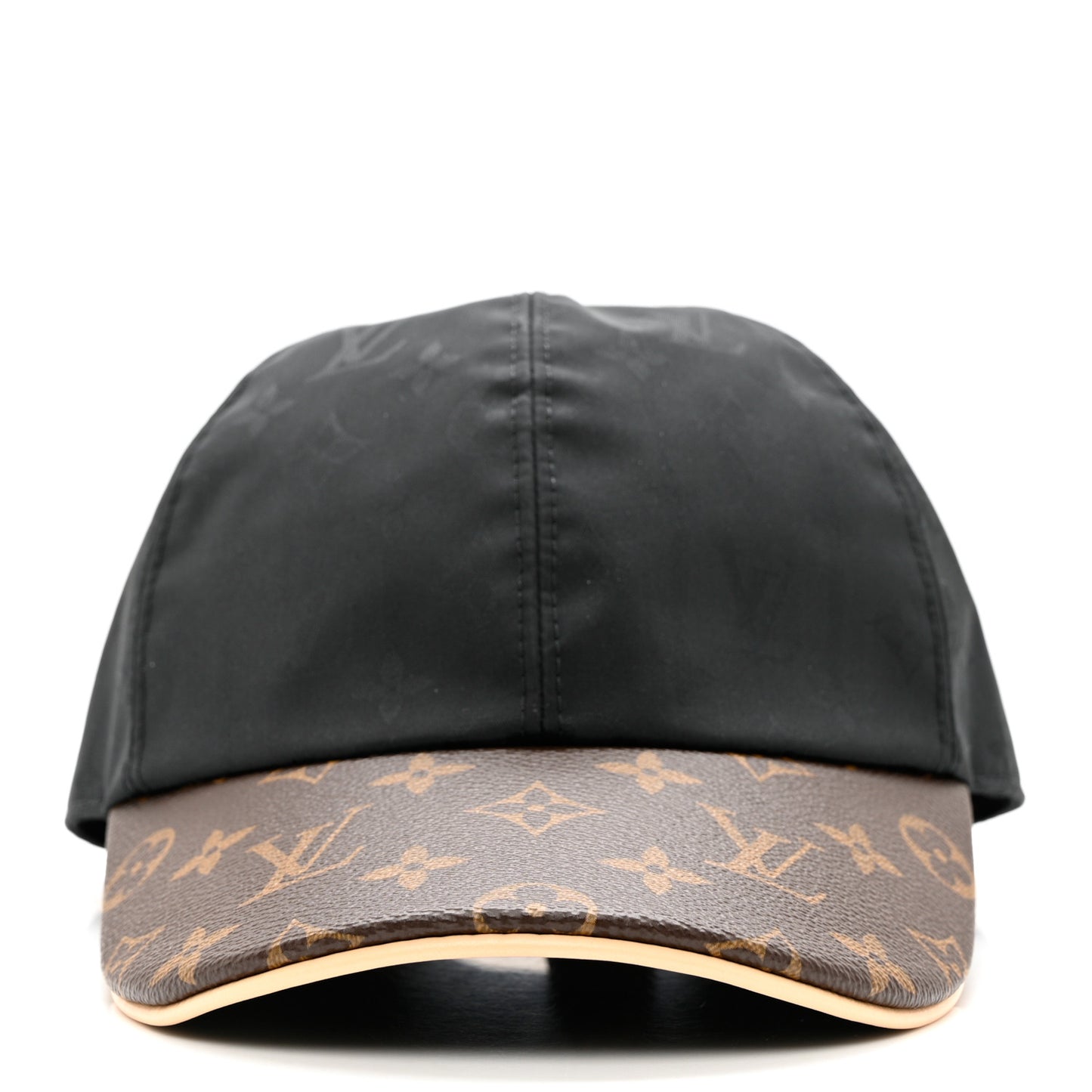 Polyester Silk Monogram LV Get Ready Cap L Black