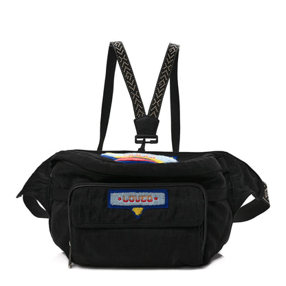 Gucci Nylon 80s Logo Patch Belt Bag Black 1 of 9