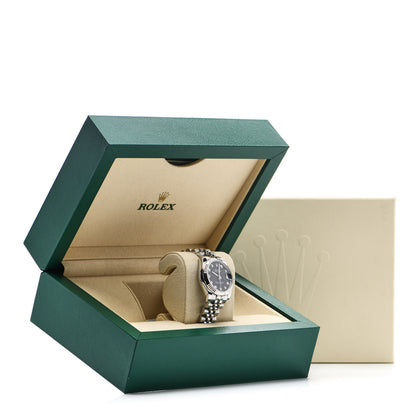 Rolex Stainless Steel 18K White Gold Diamond 31mm Oyster Perpetual Datejust Watch Black 178274 5 of 5