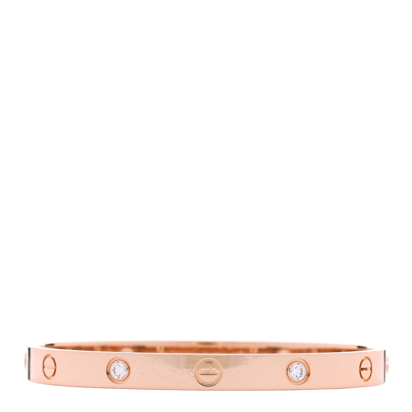 18K Pink Gold 4 Diamond LOVE Bracelet 18