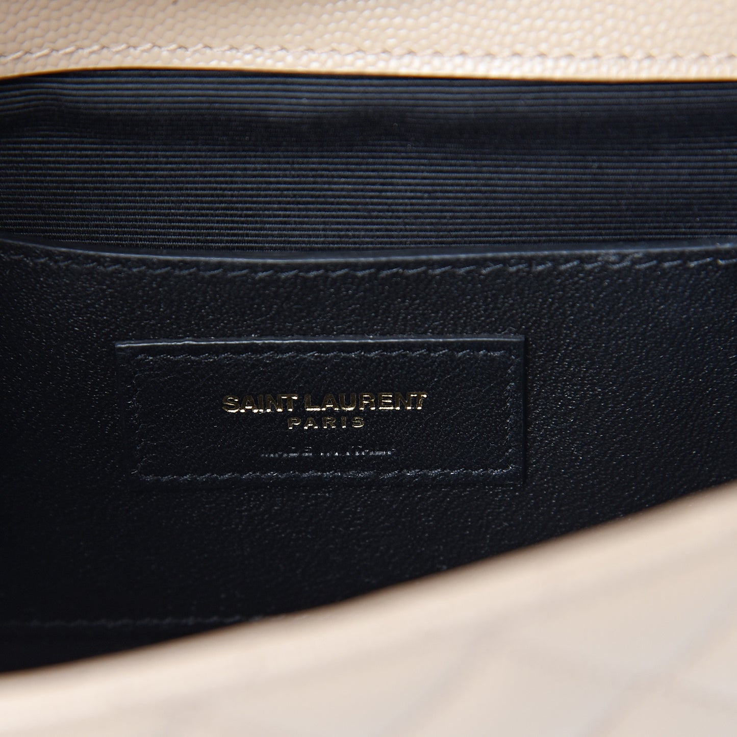 Grain De Poudre Textured Mixed Matelasse Triquilt Small Monogram Satchel Dark Beige