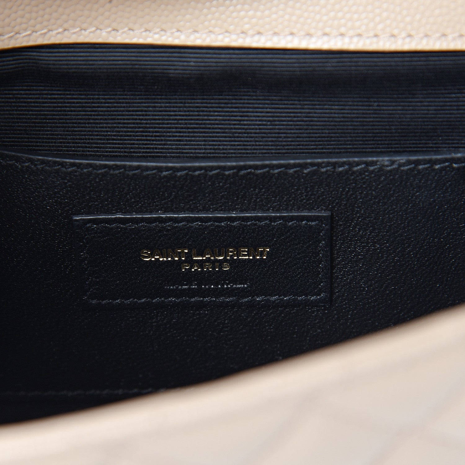 Saint Laurent Grain De Poudre Textured Mixed Matelasse Triquilt Small Monogram Satchel Dark Beige 5 of 9