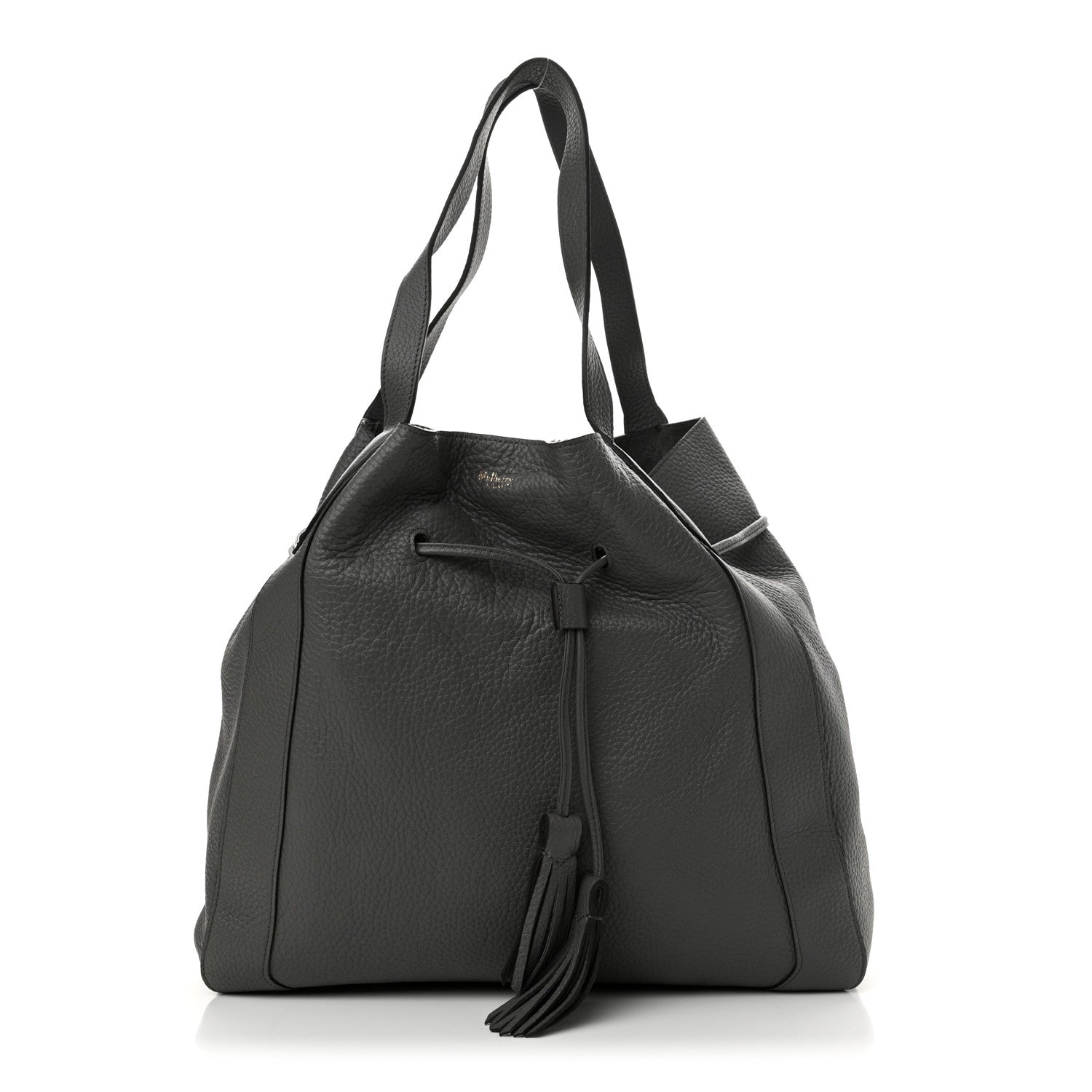 Mulberry Heavy Grain Calfskin Millie Tote Charcoal 1 of 11