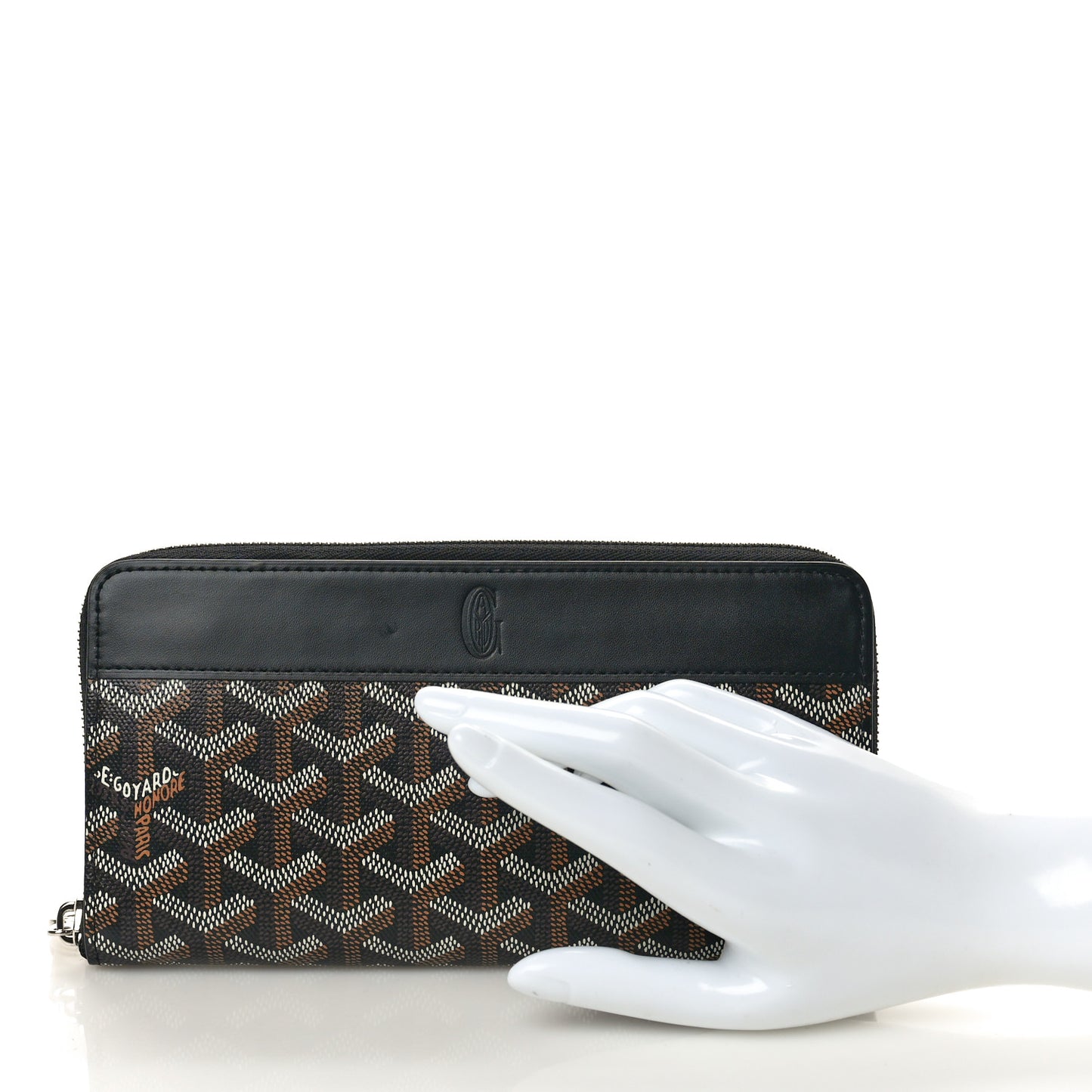 Goyardine Matignon Zip Around GM Wallet Black