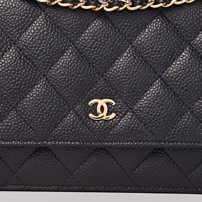 Chanel Caviar Quilted Wallet On Chain WOC Black 9 of 12