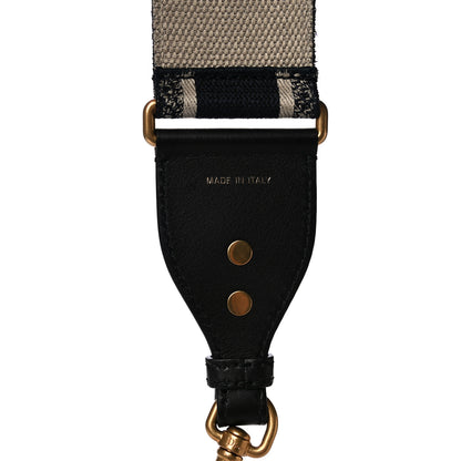 Christian Dior Canvas Embroidered Shoulder Strap Blue 9 of 12