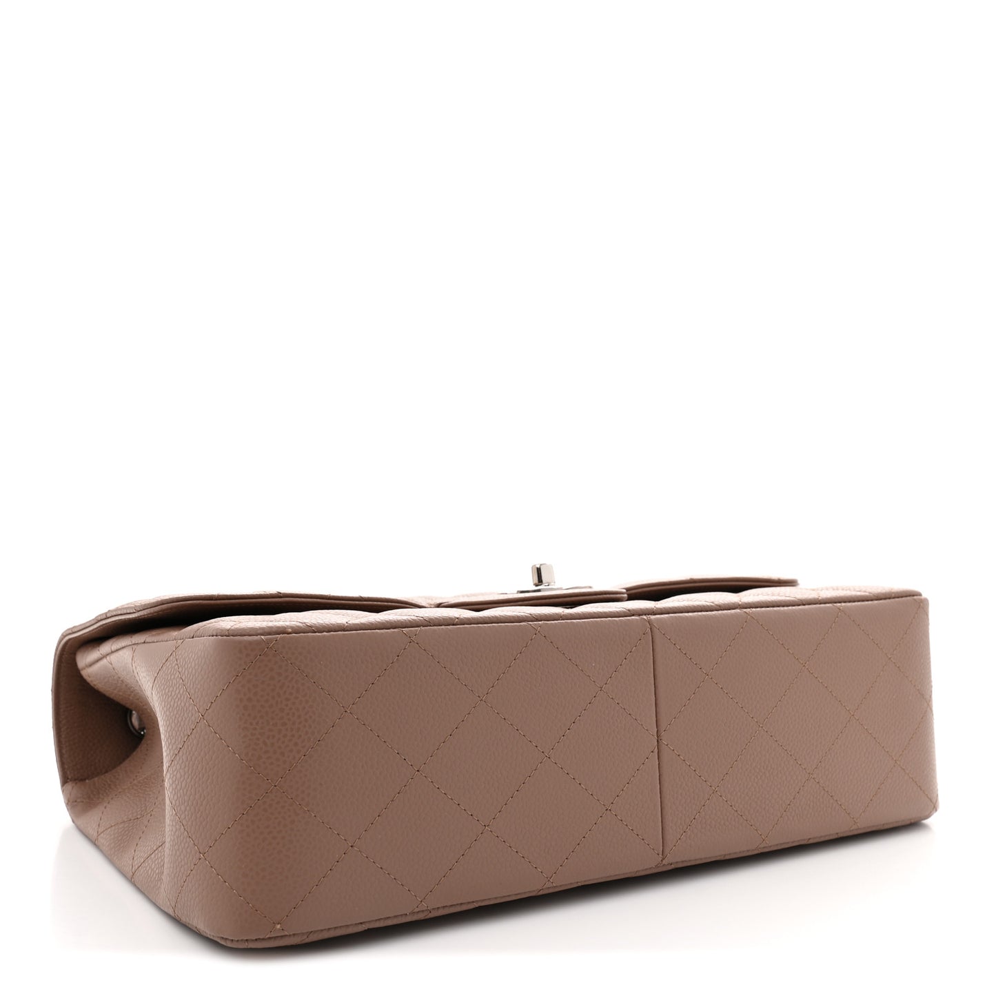 Caviar Quilted Jumbo Single Flap Brown