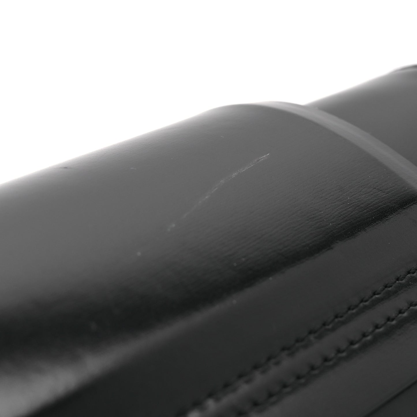 Calfskin Infinity Flap Clutch Black
