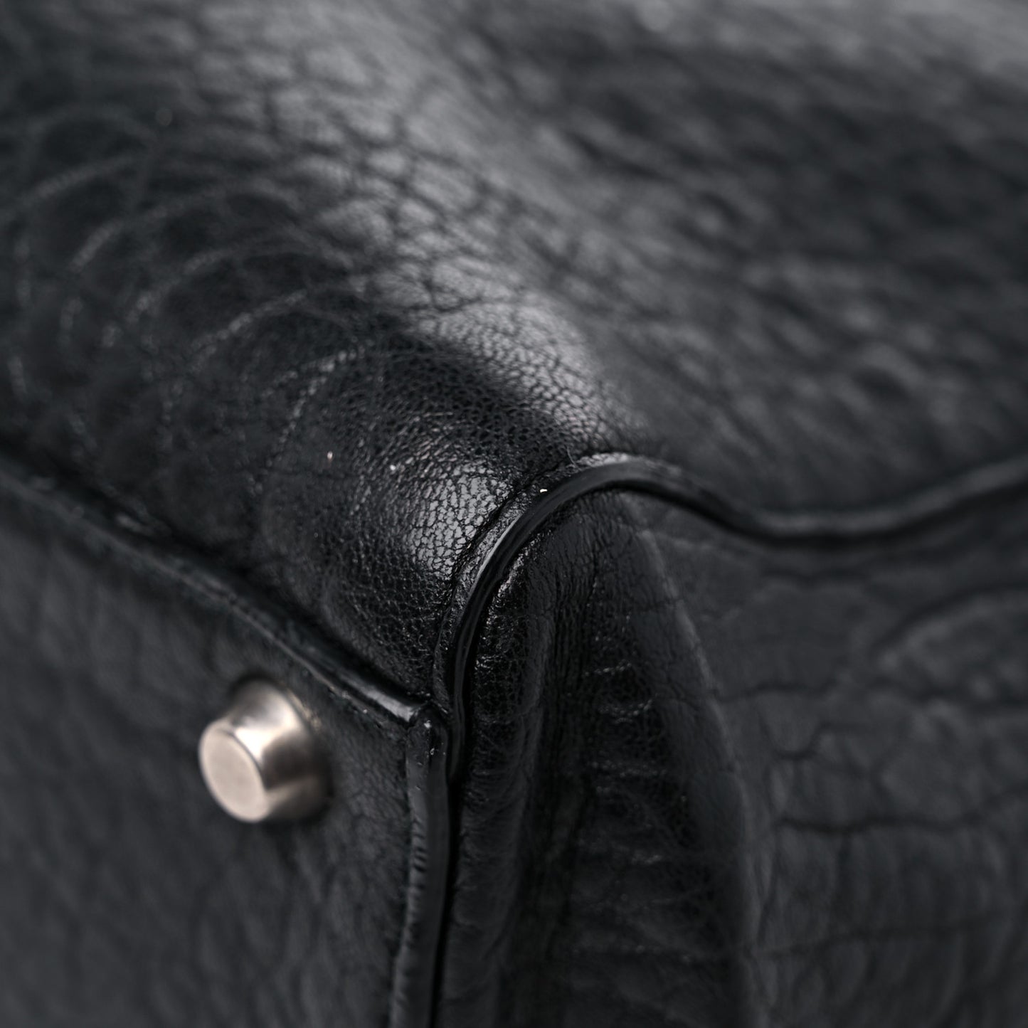 Canyon Grained Lambskin Large Lady Dior Black