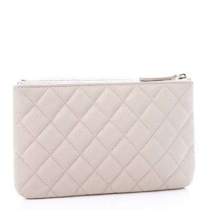 Chanel Caviar Quilted Cosmetic Case Light Beige 2 of 8