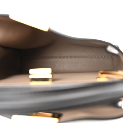 Fendi Vitello Tahiti Burro Medium Peekaboo Iconic Essentially Satchel Black Corda 6 of 14