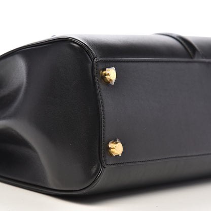 Celine Satinated Calfskin Medium 16 Top Handle Bag Black 7 of 11