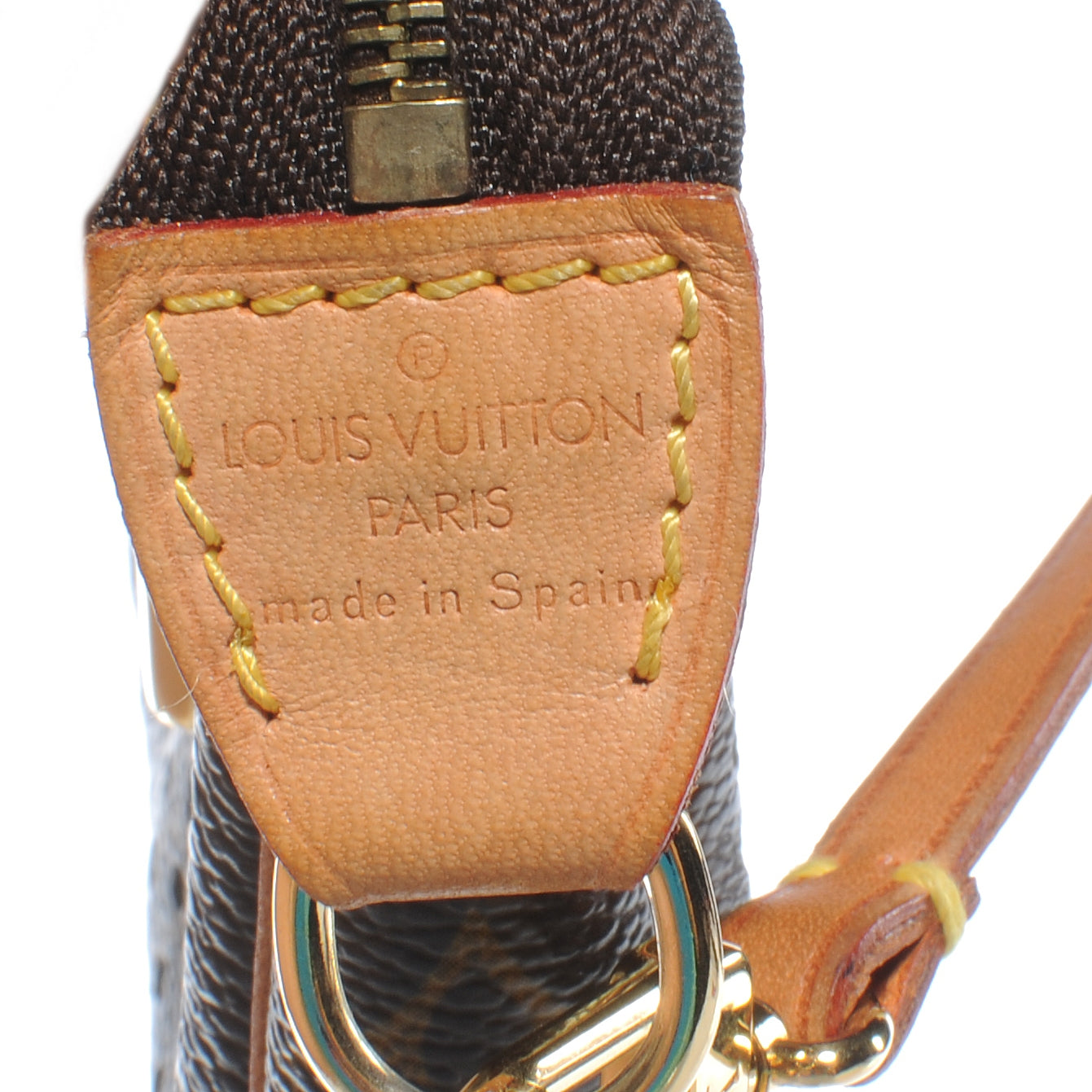 Monogram Perforated Pochette Accessories Bag Green