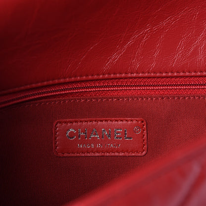 Chanel Crumpled Calfskin Medium Chain All Over Flap Red 9 of 12