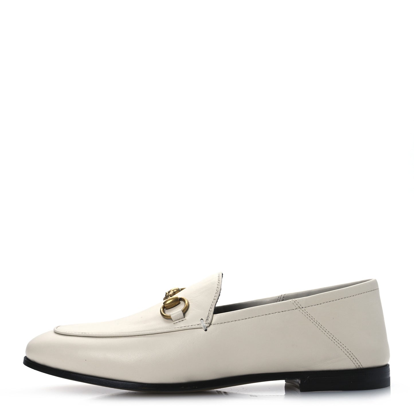 Lambskin Womens Brixton Horsebit Loafers 35 Mystic White
