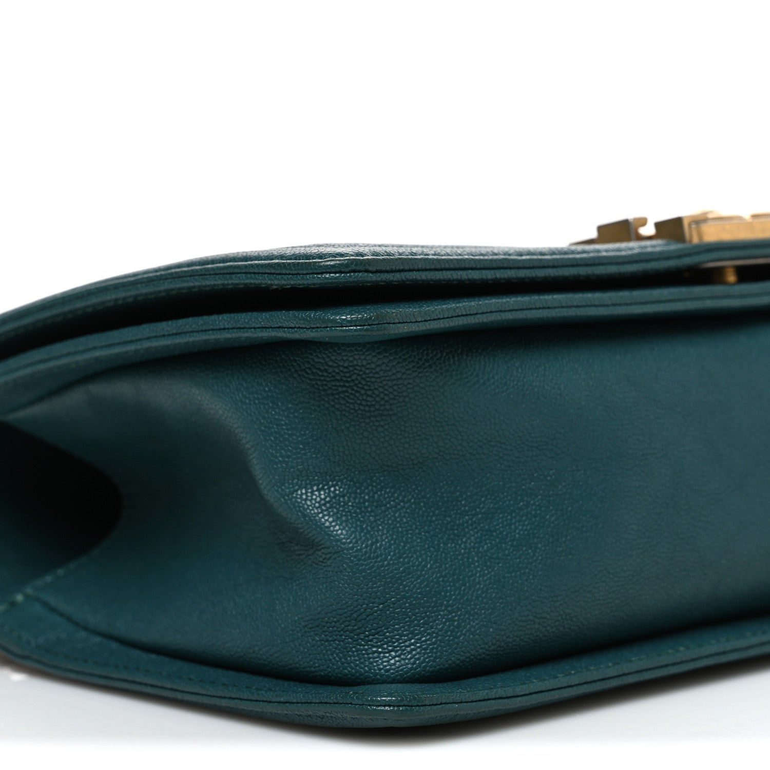 Chanel Caviar Quilted Medium Boy Flap Dark Green 9 of 10