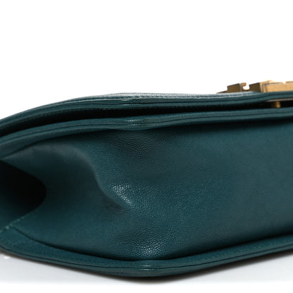 Chanel Caviar Quilted Medium Boy Flap Dark Green 9 of 10