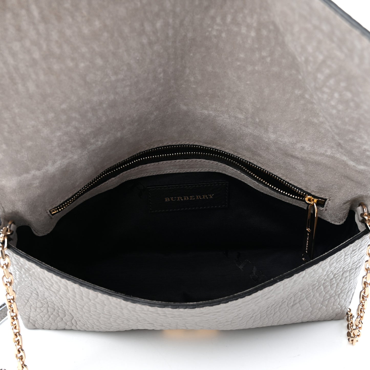 Signature Grain Medium Mildenhall Crossbody Bag Pale Grey