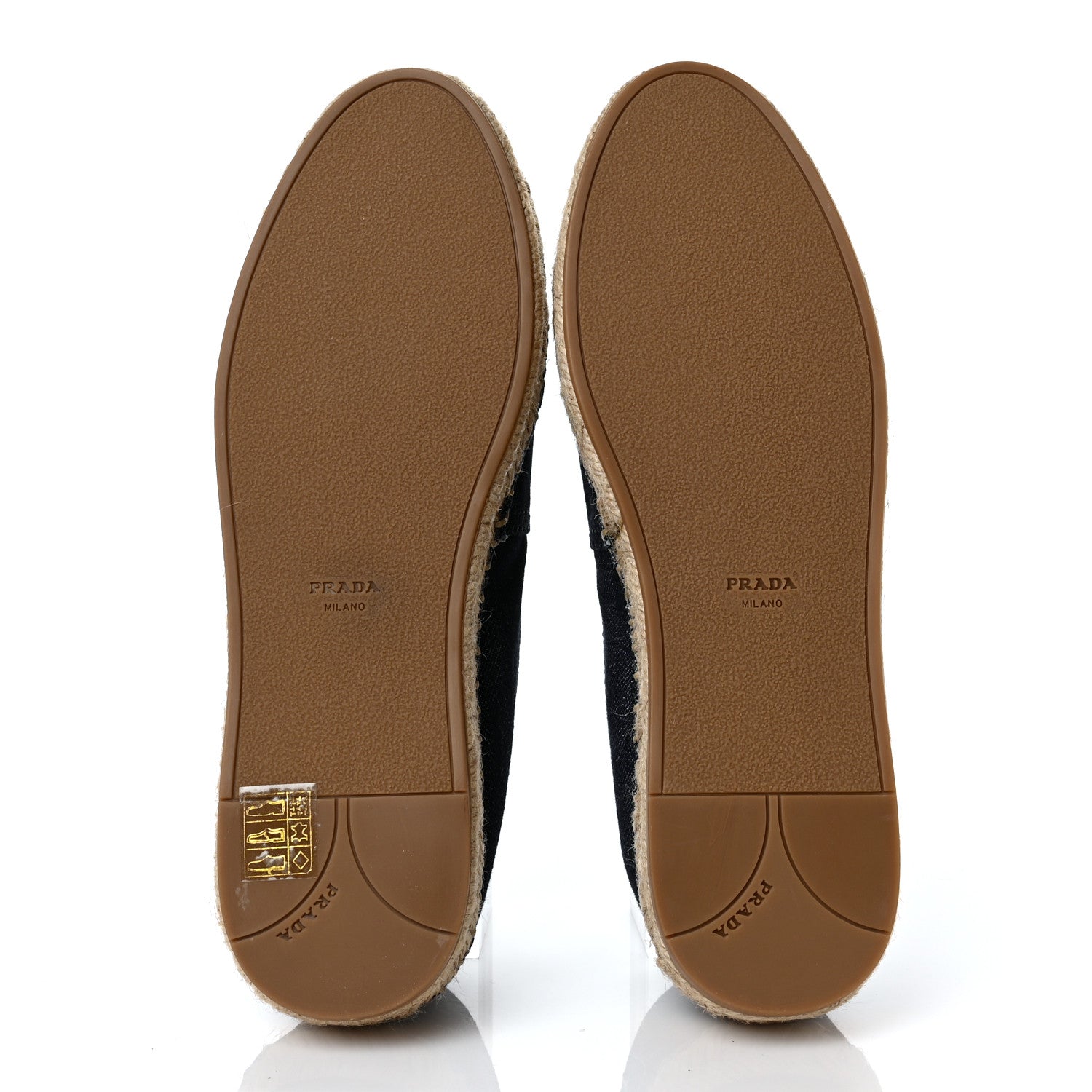 Prada Denim Logo Espadrilles 38.5 Blue 5 of 8