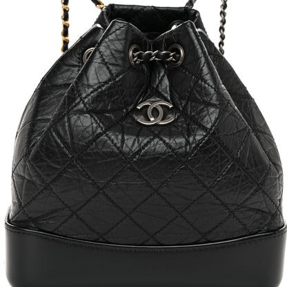 Chanel Aged Calfskin Quilted Small Gabrielle Backpack Black 8 of 10