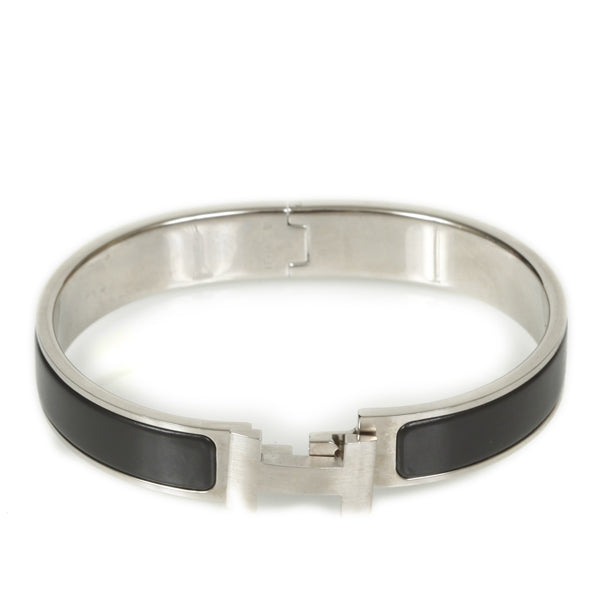 Hermes Enamel Narrow Clic Clac H Bracelet Black 1 of 6