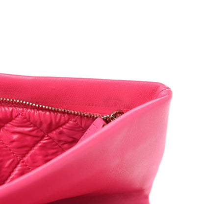 Chanel Lambskin Quilted Beauty CC Boy Clutch Fuchsia 11 of 11