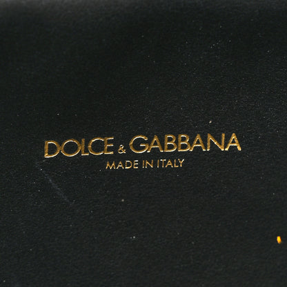 Dolce & Gabbana Metallic Calfskin Crocodile Embossed Mini Devotion Envelope Bag Gold 6 of 11