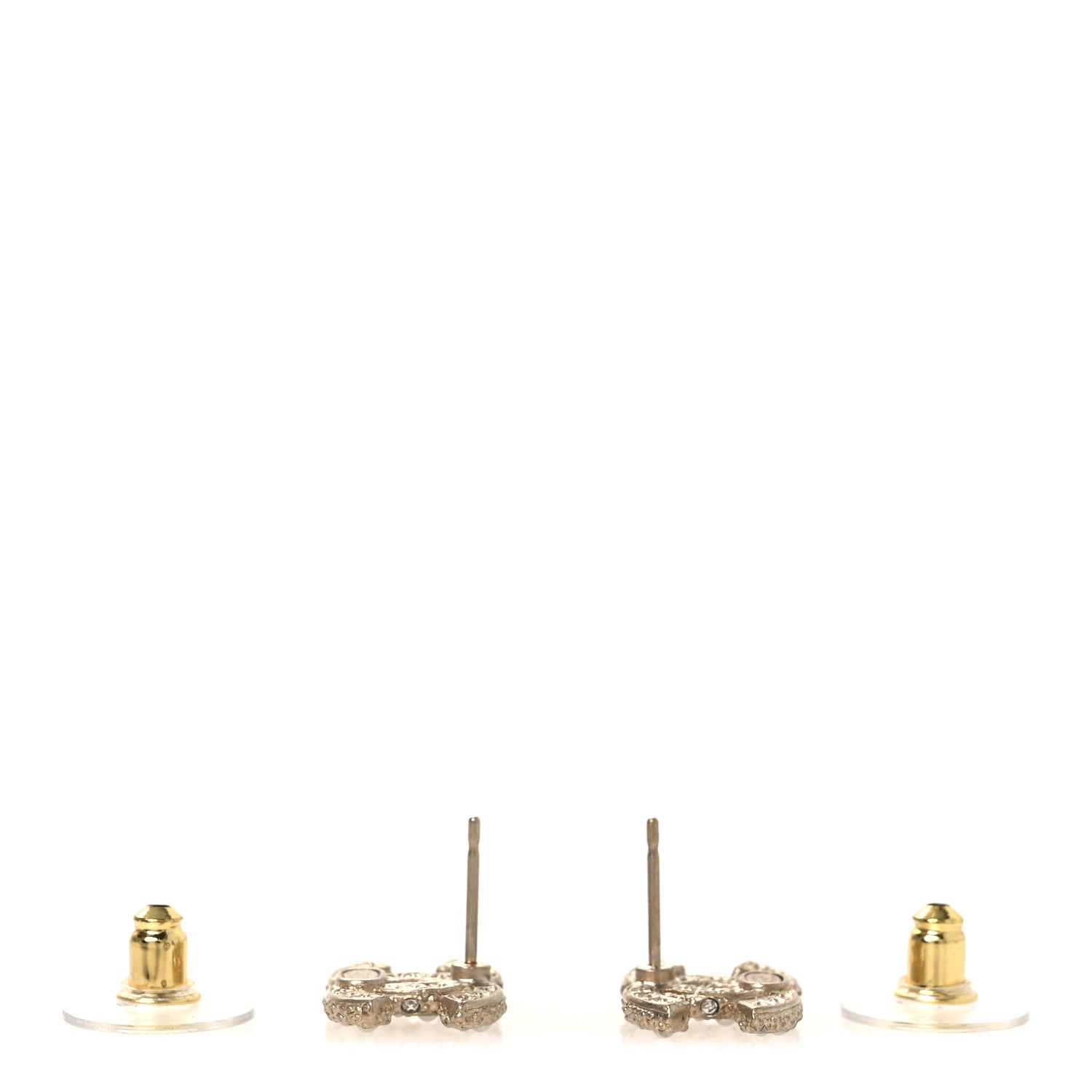 Chanel Pearl Crystal CC Earrings Gold 3 of 5