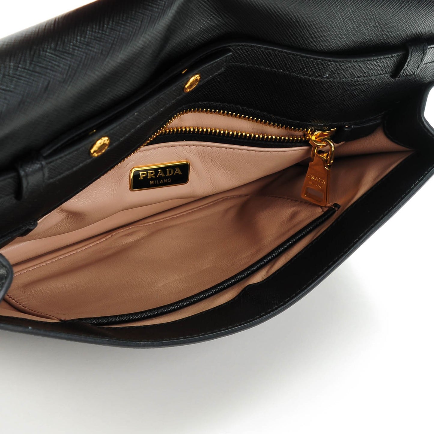 Saffiano Lux Clutch Nero Black