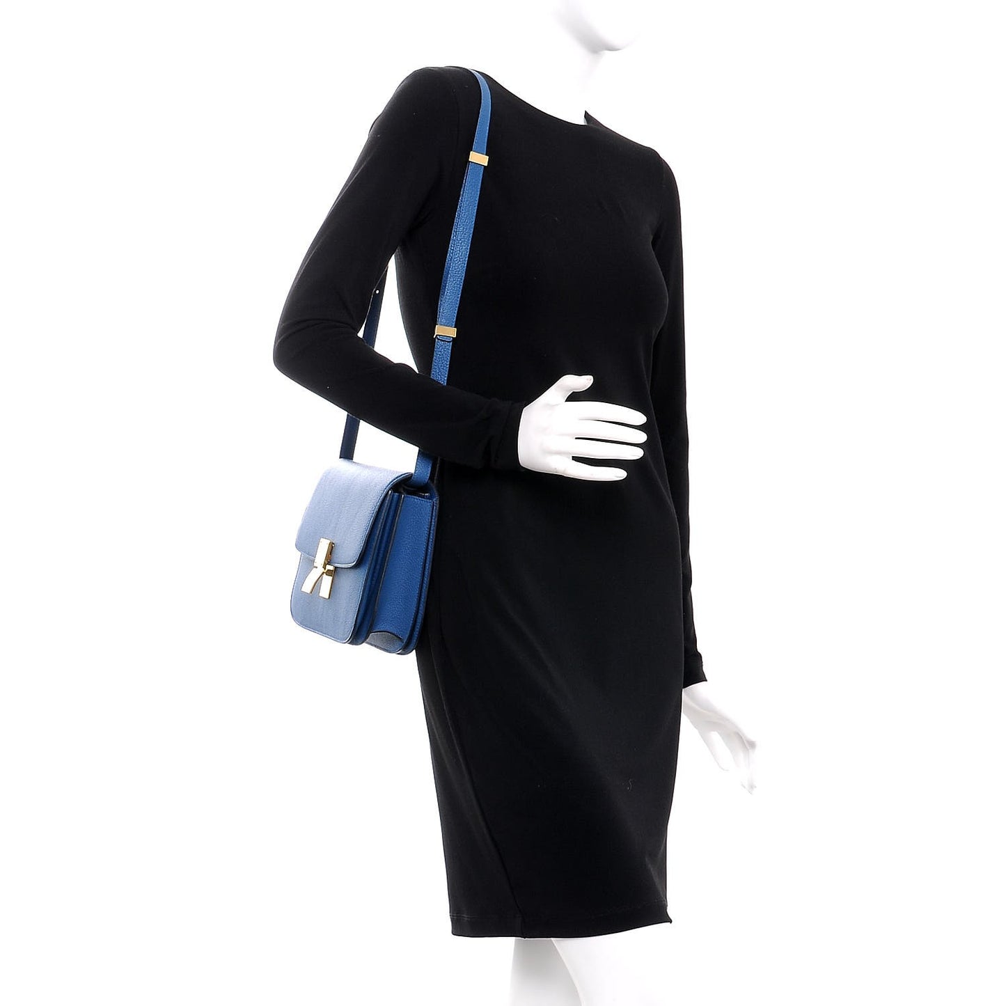 Goatskin Medium Classic Box Flap Bag Sea