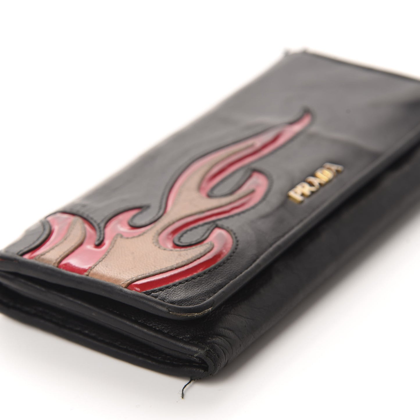 Nappa Flame Continental Flap Wallet Black