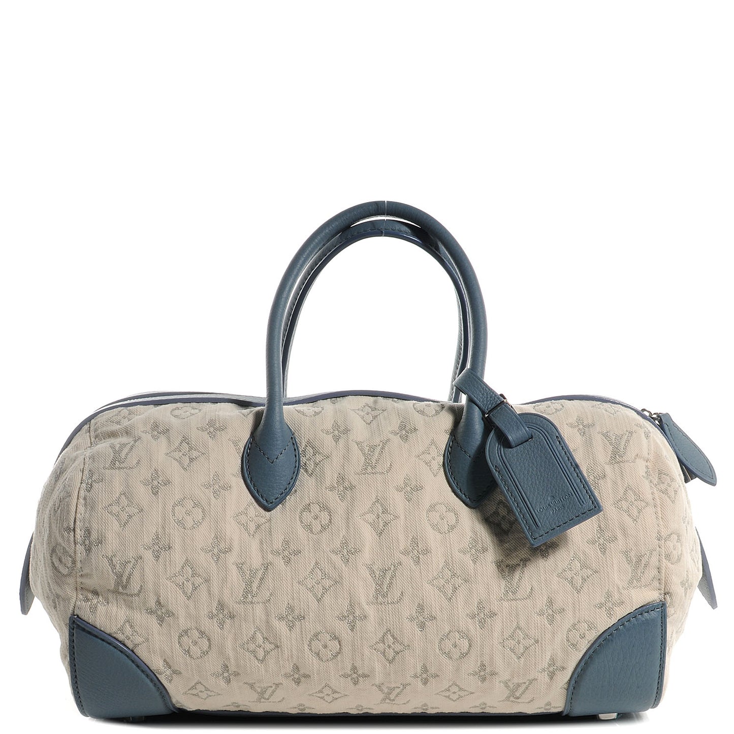 Monogram Denim Speedy Round Blue