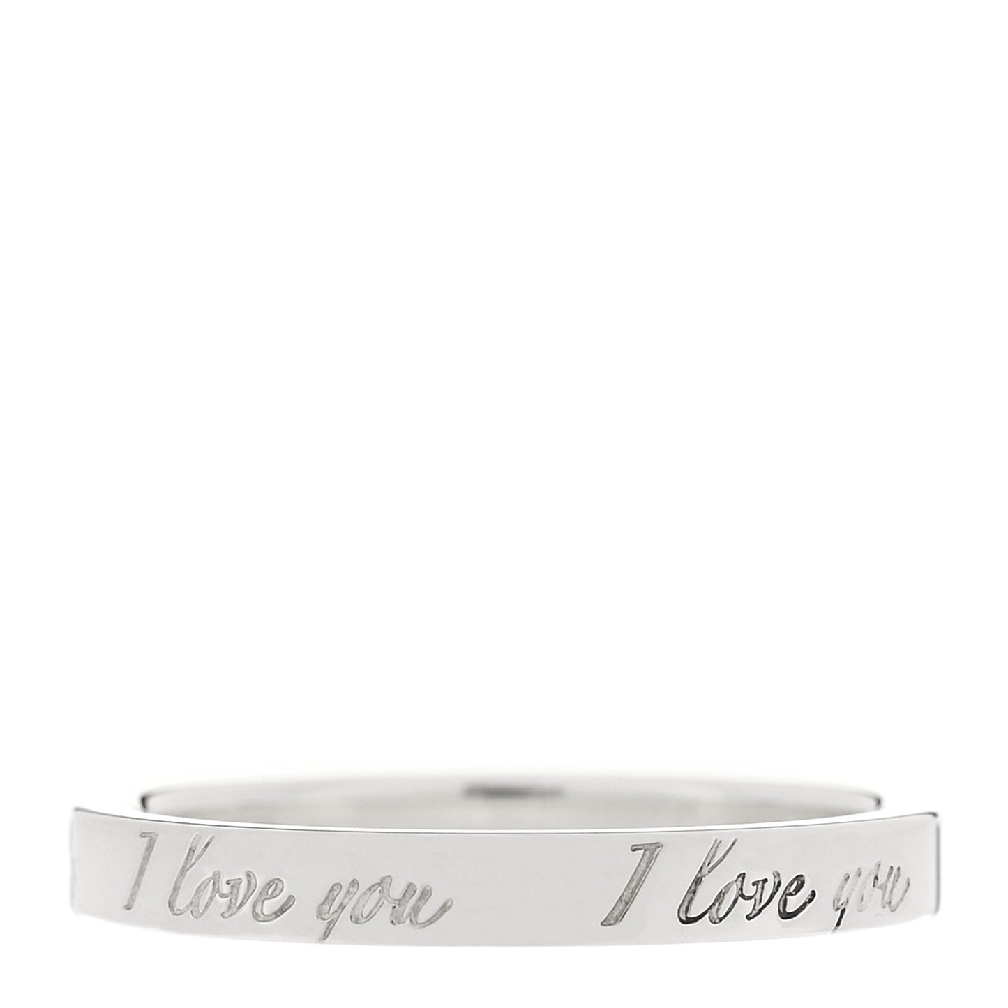 Sterling Silver I Love You Band Ring 56 7.75